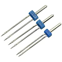 Westeng Doble Agujas para Máquina de Coser Agujas Gemelas (Tamaño 2.0-90 3.0-90 4.0-90)-Pack de 3